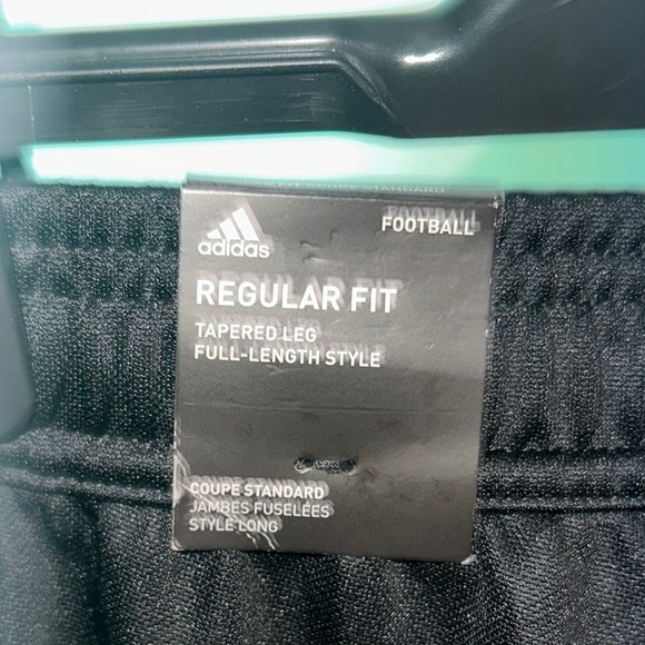 NWT black & grey men's Adidas regular fit full length football pants size xs - Picture 3 of 4